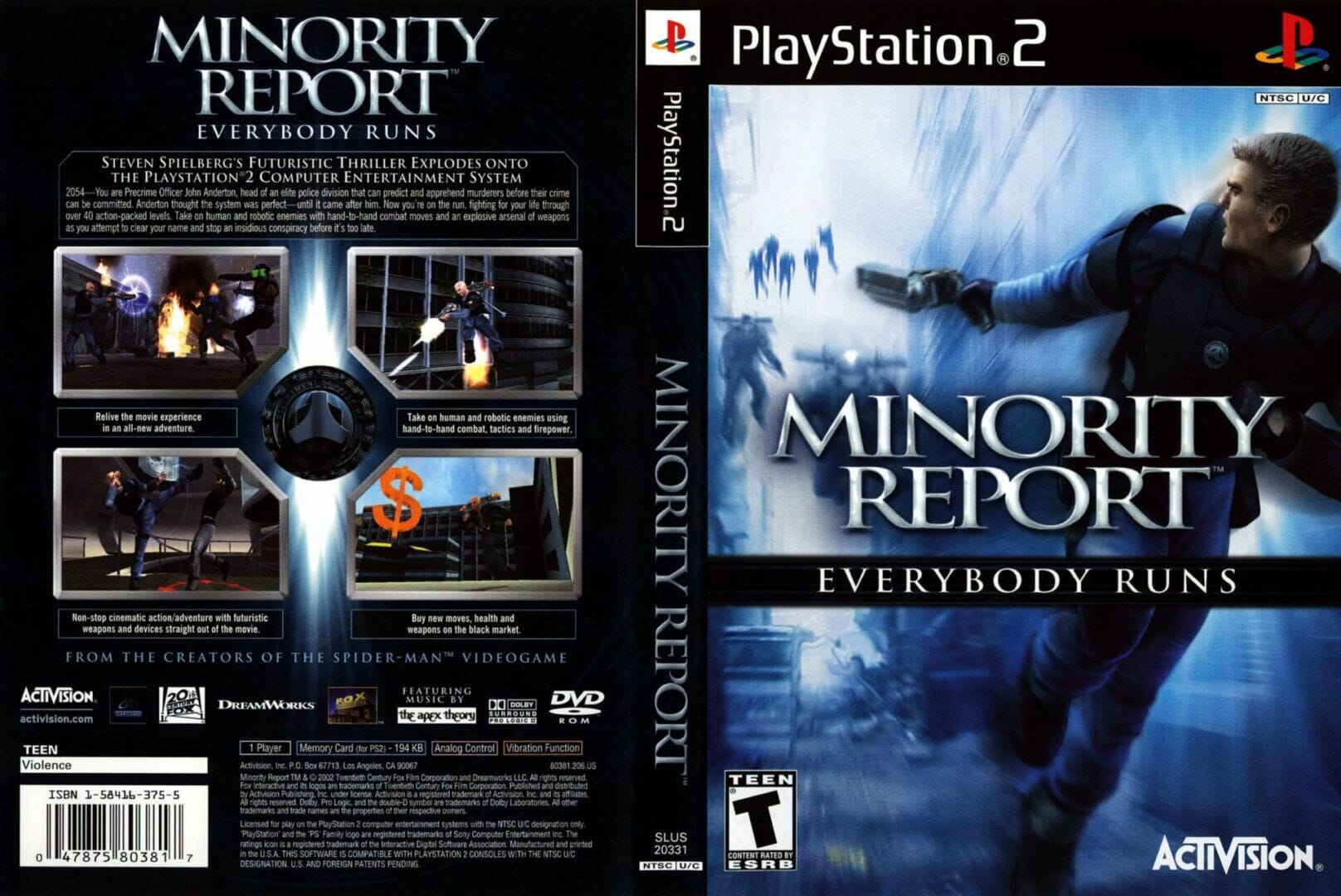 MINORITY REPORT EVERYBODY RUNS PS2 - Image 4
