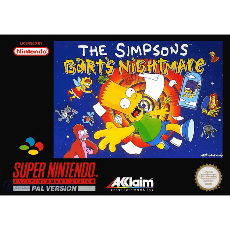 THE SIMPSONS BART'S NIGHTMARE SN (C/CAIXA, S/MANUAIS)