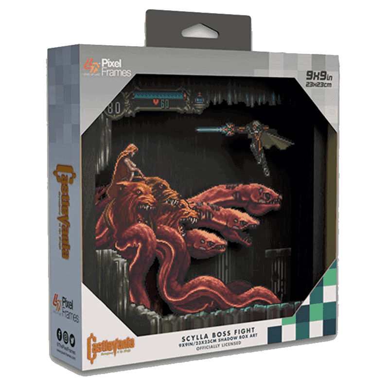 PIXEL FRAMES CASTLEVANIA SYMPHONY OF THE NIGHT SCYLLA BOSS FIGHT 800X800