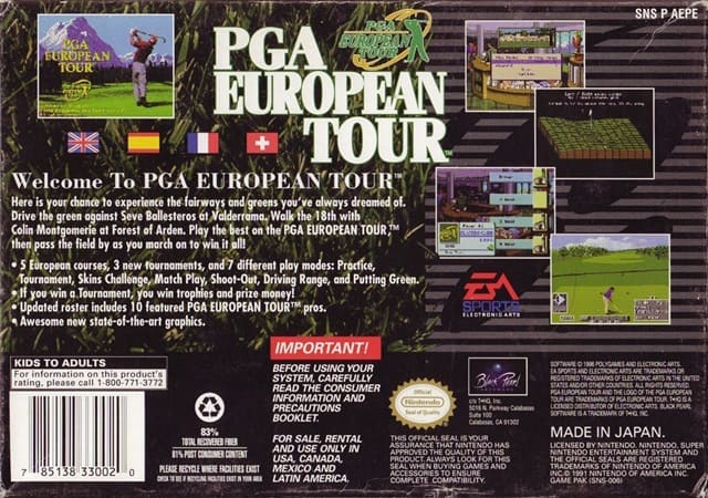 PGA EUROPEAN TOUR SN (S/CAIXA, S/MANUAIS) - Image 2