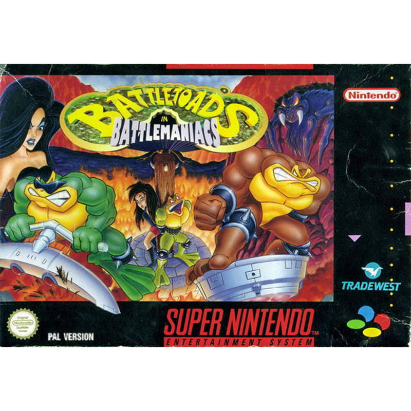 BATTLETOADS IN BATTLEMANIACS SN CIB (COMPLETO)