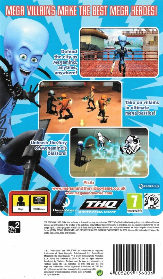 DREAMWORKS´ MEGAMIND: THE BLUE DEFENDER PSP (SEMI-NOVO) - Image 2