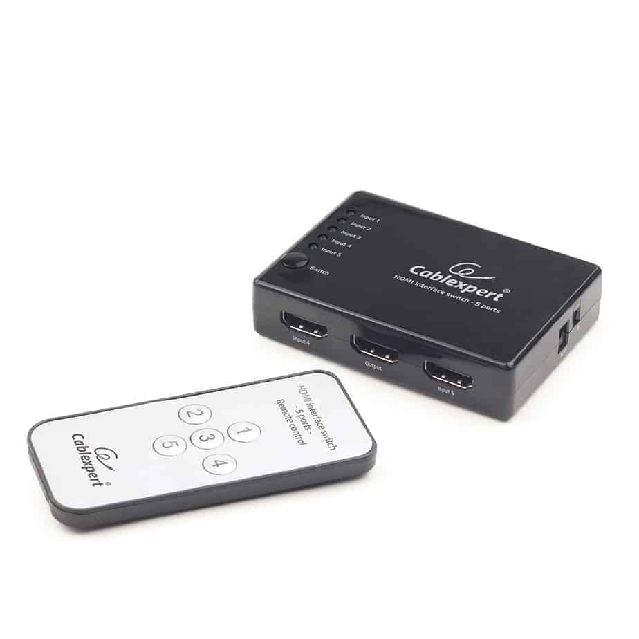 CABLEXPERT HDMI INTERFACE SWITCH 5 PORTAS 4K C/COMANDO