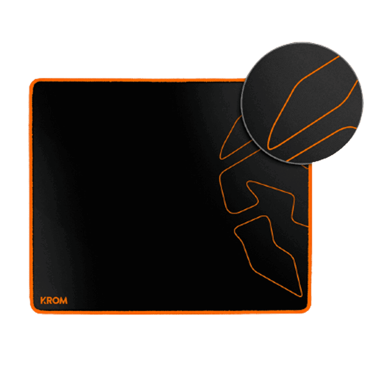 KROM TAPETE DE RATO GAMING KNOUT SPEED BLACK BULK 800X800