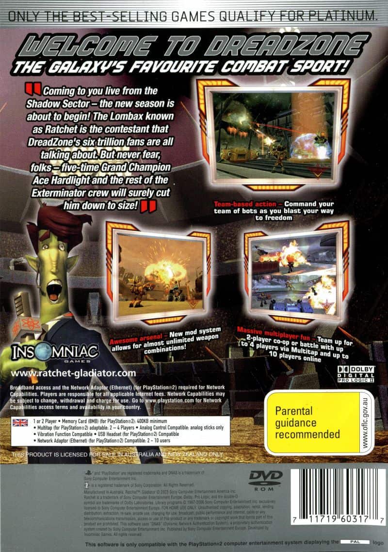 RATCHET GLADIATOR (PLATINUM) PS2 - Image 2