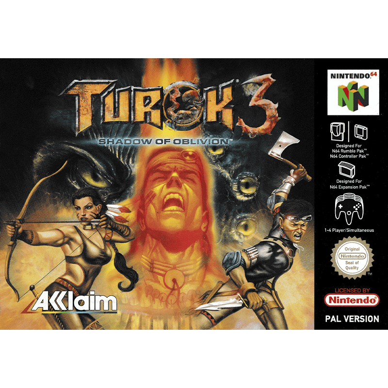 TUROK 3: SHADOW OF OBLIVION N64 (S/CAIXA, S/MANUAIS)
