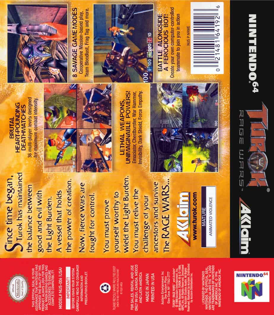 TUROK: RAGE WARS N64 - Image 2