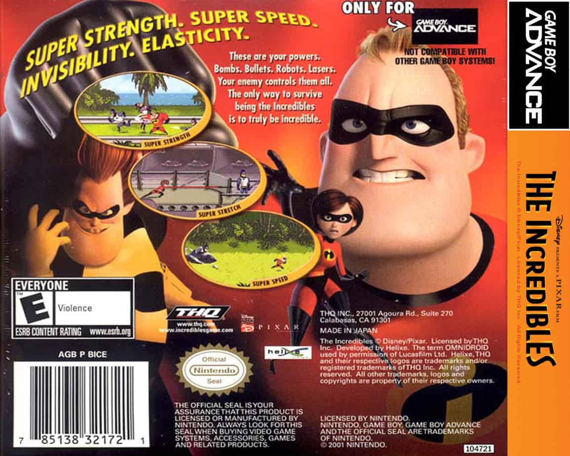 THE INCREDIBLES GBA (S/CAIXA, S/MANUAIS) - Image 2