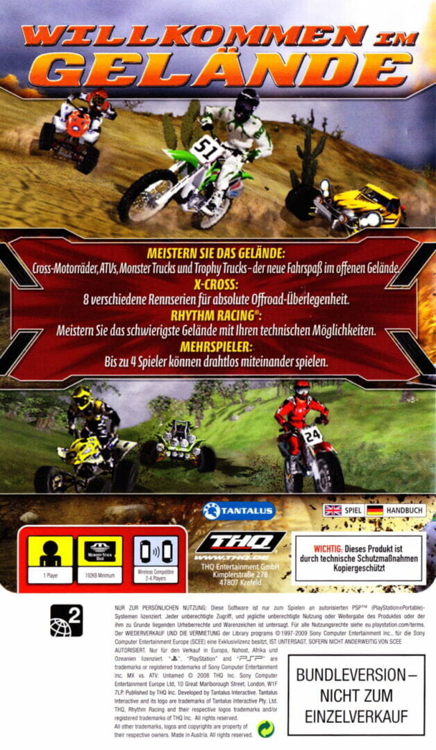 MX VS. ATV UNTAMED PSP (SEMI-NOVO) - Image 2