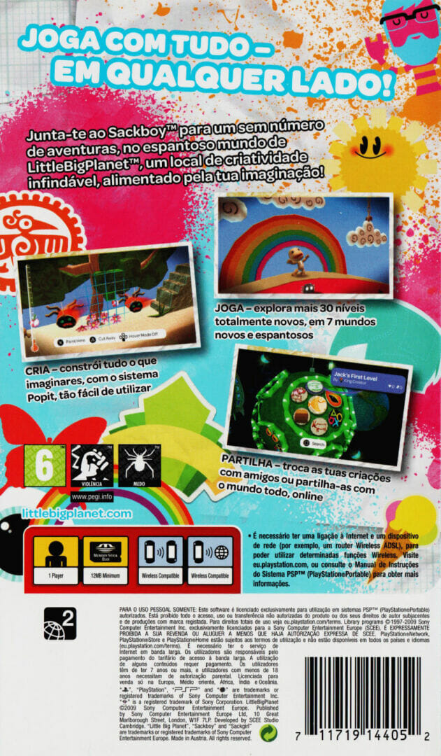LITTLE BIG PLANET PT (PSP ESSENTIALS) PSP (SEMI-NOVO) - Image 2