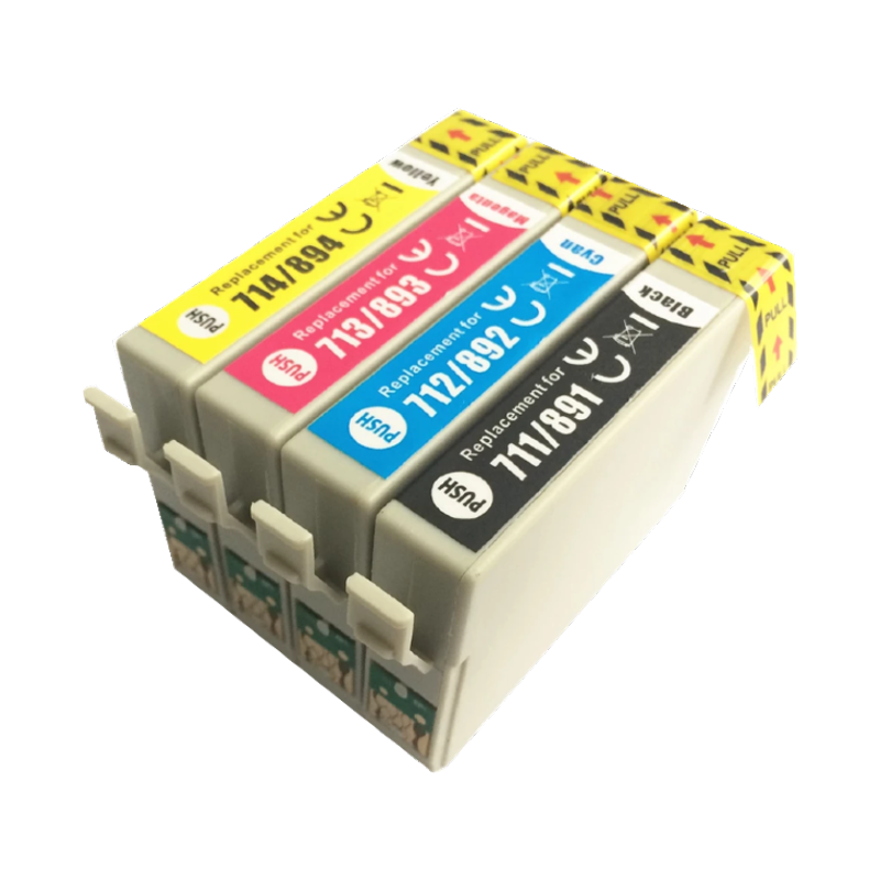 CONJUNTO 4 TINTEIROS COMPATÍVEIS EPSON CONJUNTO 4 TINTEIROSCOMPATÍVEIS EPSON T0711 T0712 T0714 T0715