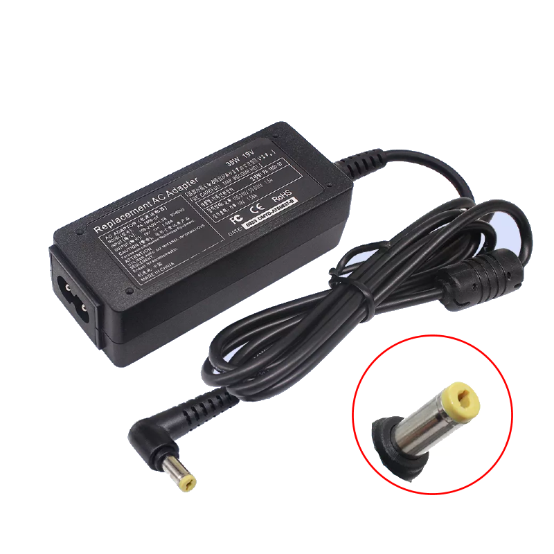 TRANSFORMADOR COMPATIVEL HPACERDELLPACKARD BELL SAMSUNGSONY 19V 2.1A 5.51.7