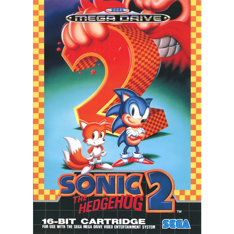 SONIC THE HEDGEHOG 2 MD FRONT COVER 800X800