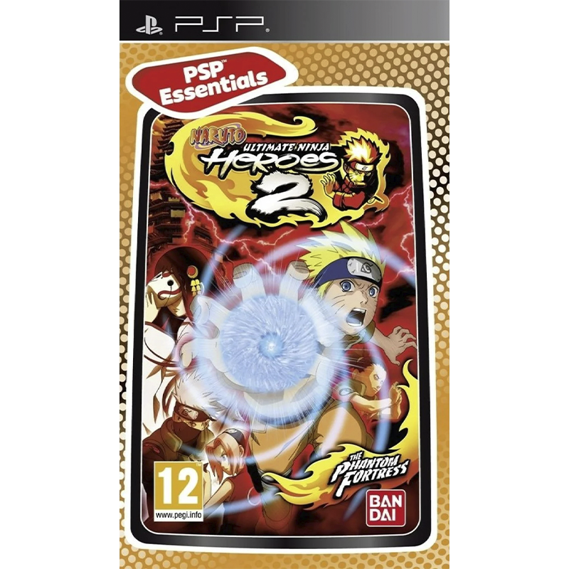 NARUTO ULTIMATE NINJA HEROES 2 THE PHANTOM FORTRESS ESSENTIALS PSP FRONT COVER 800X800