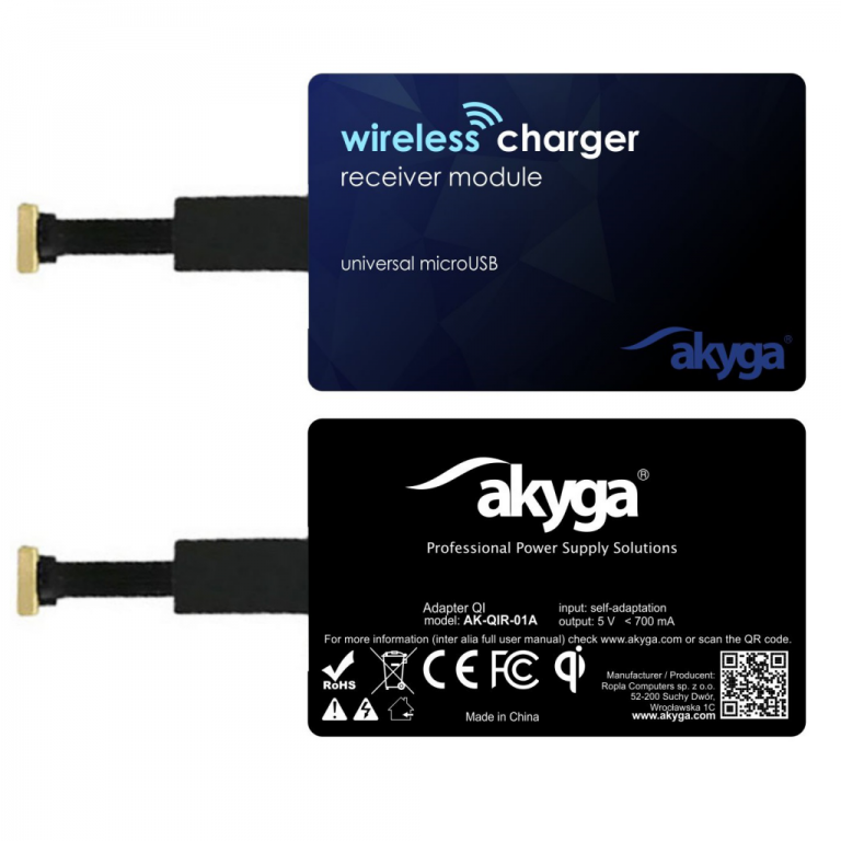 AKYGA ADAPTADOR WIRELESS CHARGER PARA MICRO USB AK-QIR-01A