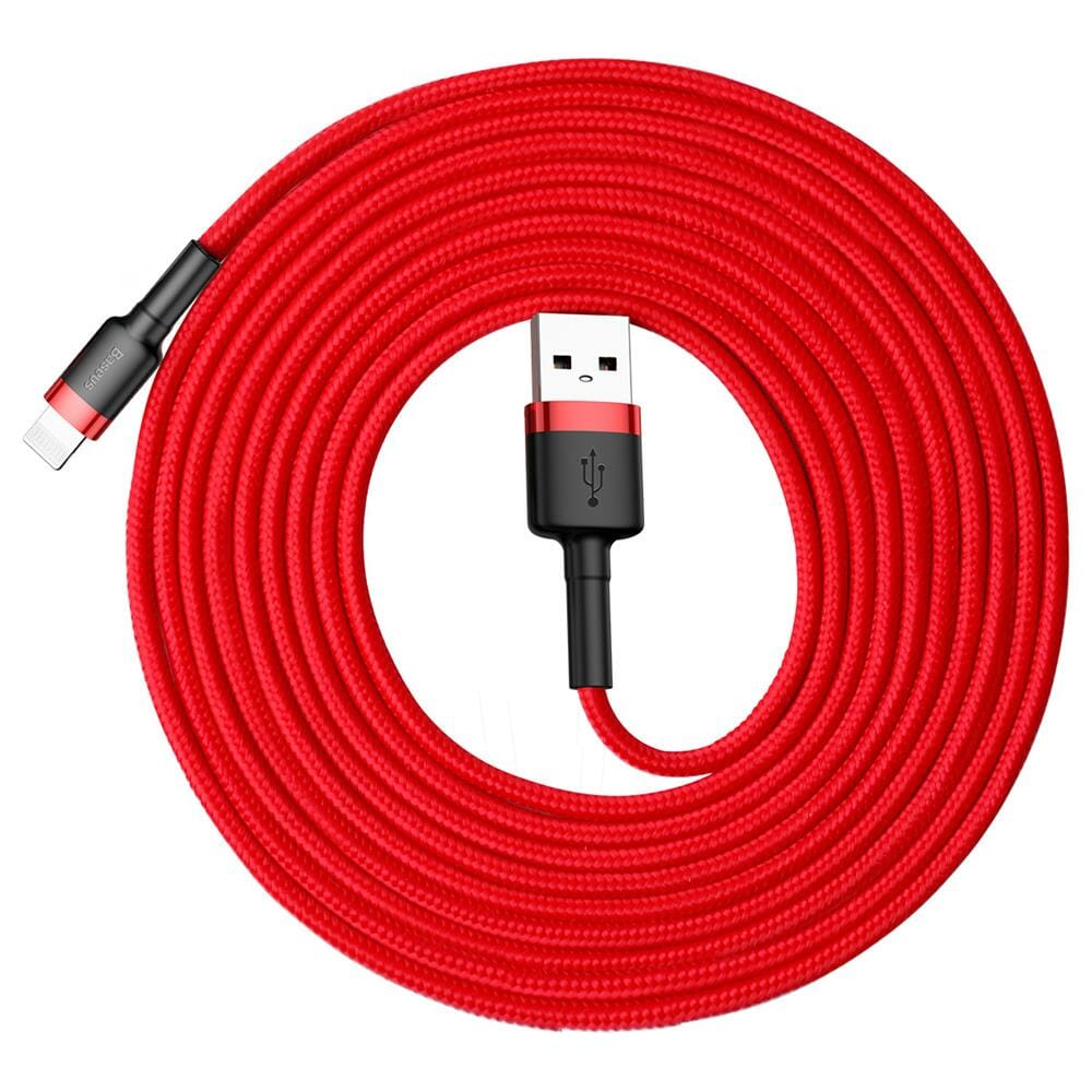 BASEUS CABO CAFULE USB PARA LIGHTNING 3 MTS 2A (VERMELHO)