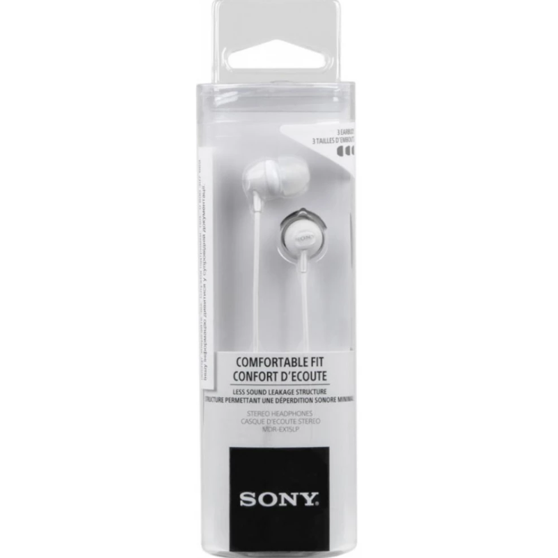 SONY AURICULARES COM FIO STEREO JACK 3,5MM MDR-EX15LP (BRANCO)