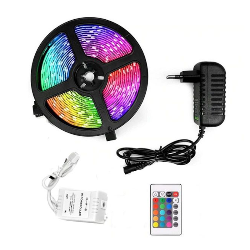FITA LED RGB C/COMANDO 5MTS