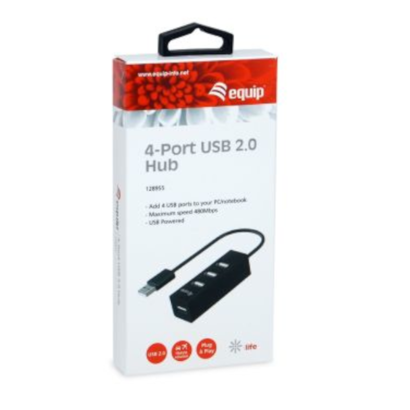 EQUIP HUB 4 PORTAS USB (PRETO)