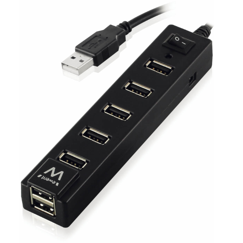 EWENT HUB 7 PORTAS USB COM SWITCH