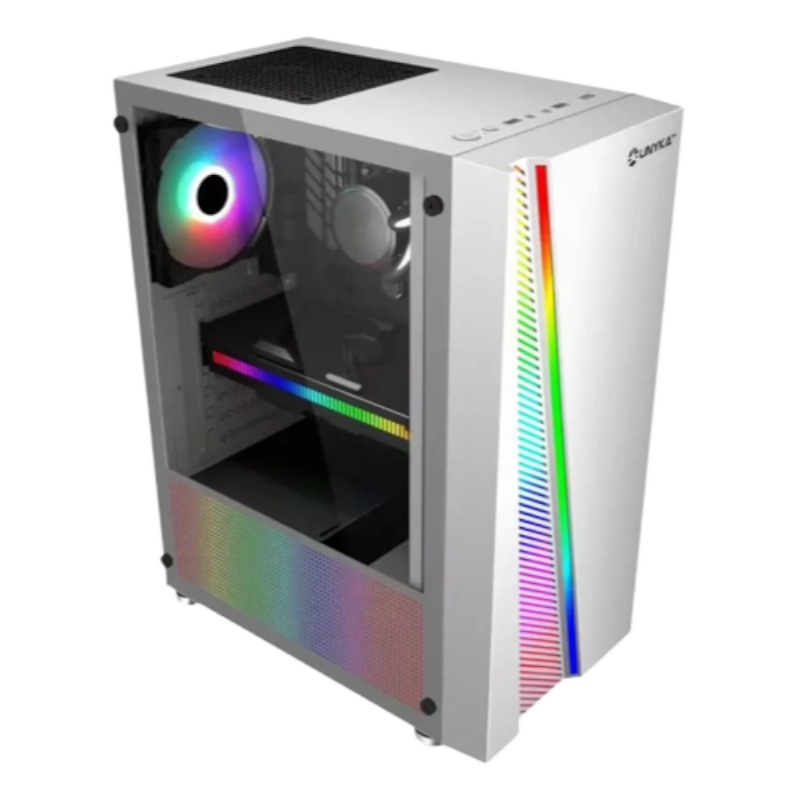 UNYKACH CAIXA ATX GLAYZE RGB GAMING WHITE