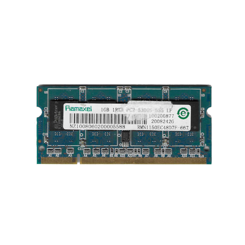 RAMAXEL 1GB PC2 5300S 667MHZ SODIMM (SEMI-NOVA)