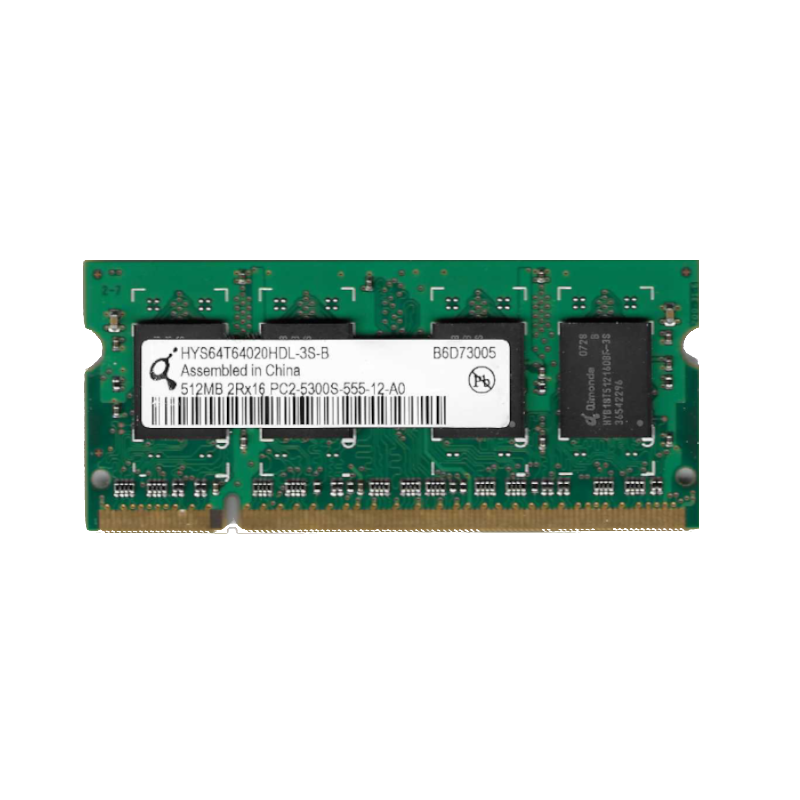INFINEON 512MB 667MHZ PC2 5300S  DDR2 SODIMM (SEMI-NOVA)