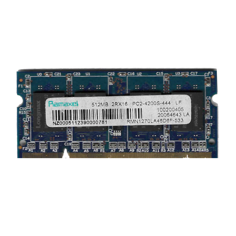 RAMAXEL 512MB PC2 4200S 533MHZ SODIMM (SEMI-NOVA)