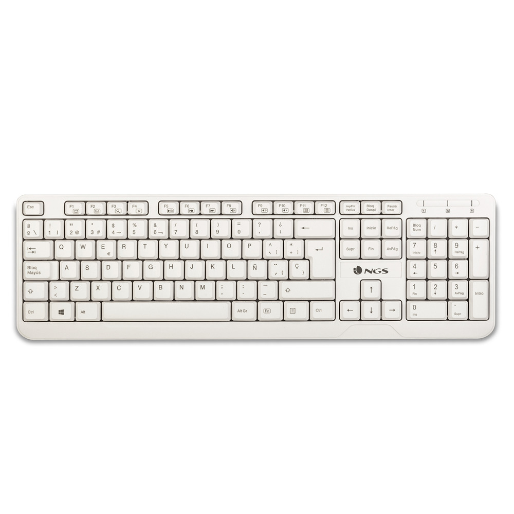 NGS SPIKE TECLADO USB MULTIMÉDIA (BRANCO)
