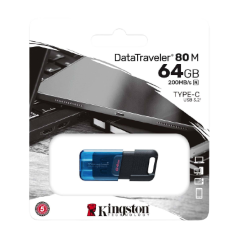 KINGSTON DATATRAVELER 80 M 64GB USB-C 3.2