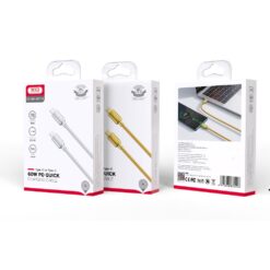 XO CABO TYPE C PARA TYPE C PD 60W 1MT Q217B DOURADO 1