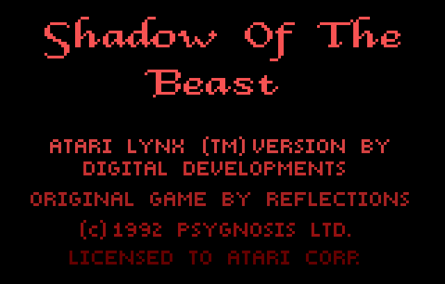 SHADOW OF THE BEAST
ATARI LYNX (SEMI-NOVO) - Image 4