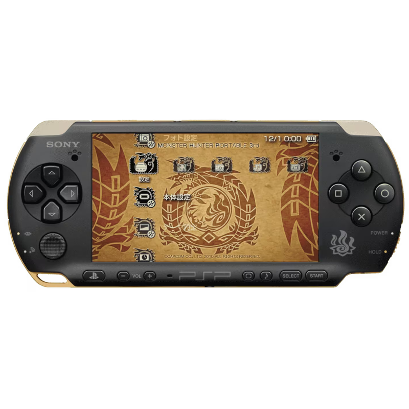 CONSOLA PSP 3000 (MONSTER HUNTER PORTABLE BLACKGOLDEN EDITION)