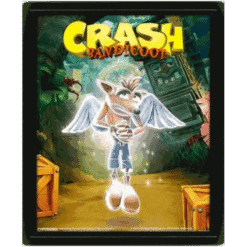 QUADRO LENTICULAR CRASH BANDICOOT (GAME OVER) (25CMX20CM)