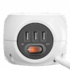 EWENT REGUA EW3953 CUBICA POWER 3 TOMADAS 4 USB 2.4A BRANCO FC