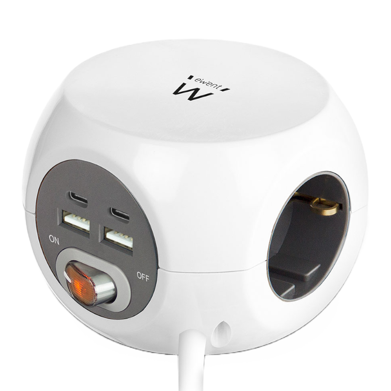 EWENT POWER BLOCK EW3957 3 TOMADAS + 2 X USB 2 X USB-C