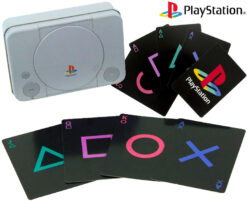 BARALHO DE CARTAS PLAYSTATION 1 EM CAIXA METALICA 1