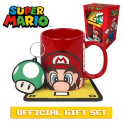 CONJUNTO DE OFERTA SUPER MARIO CANECA PORTA CHAVES BASE DE COPO 2