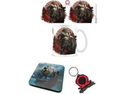 GIFT SET GOD OF WAR CANECA PORTA CHAVES BASE DE COPO