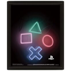 QUADRO POSTER 3D PLAYSTATION SIMBOLOS 1