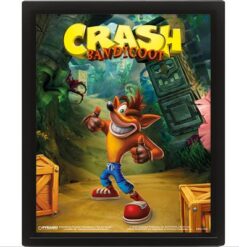 QUADRO POSTER 3D CRASH BANDICOOT GAME OVER 1