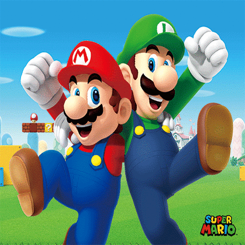 QUADRO POSTER 3D LENTICULAR SUPER MARIO LUIGI 1