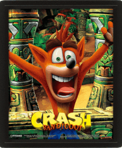 QUADRO POSTER 3D CRASH BANDICOOT