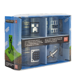 CONJUNTO CHÁVENAS CAFÉ CRISTAL MINECRAFT