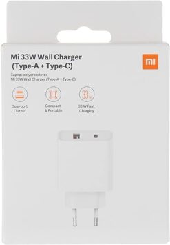 XIAOMI CARREGADOR MI 33W TYPE A TYPE C BRANCO IG2