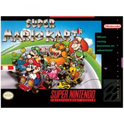 TELA 30X40 SUPER MARIO KART SUPER NINTENDO 2