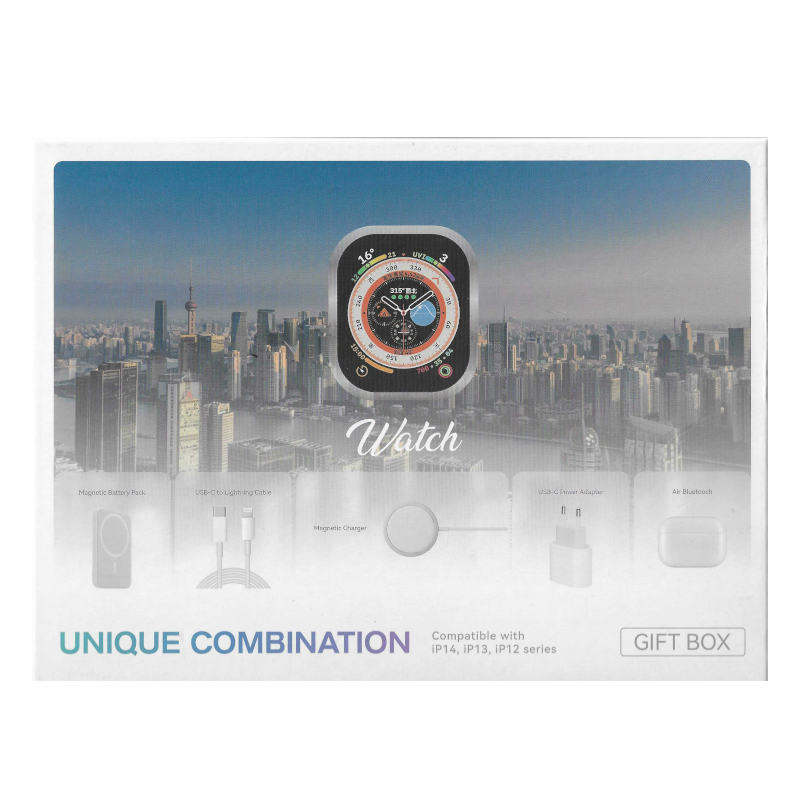 GIFT SET SMARTWATCH + MAGSAFE + HEADSET + POWER BANK