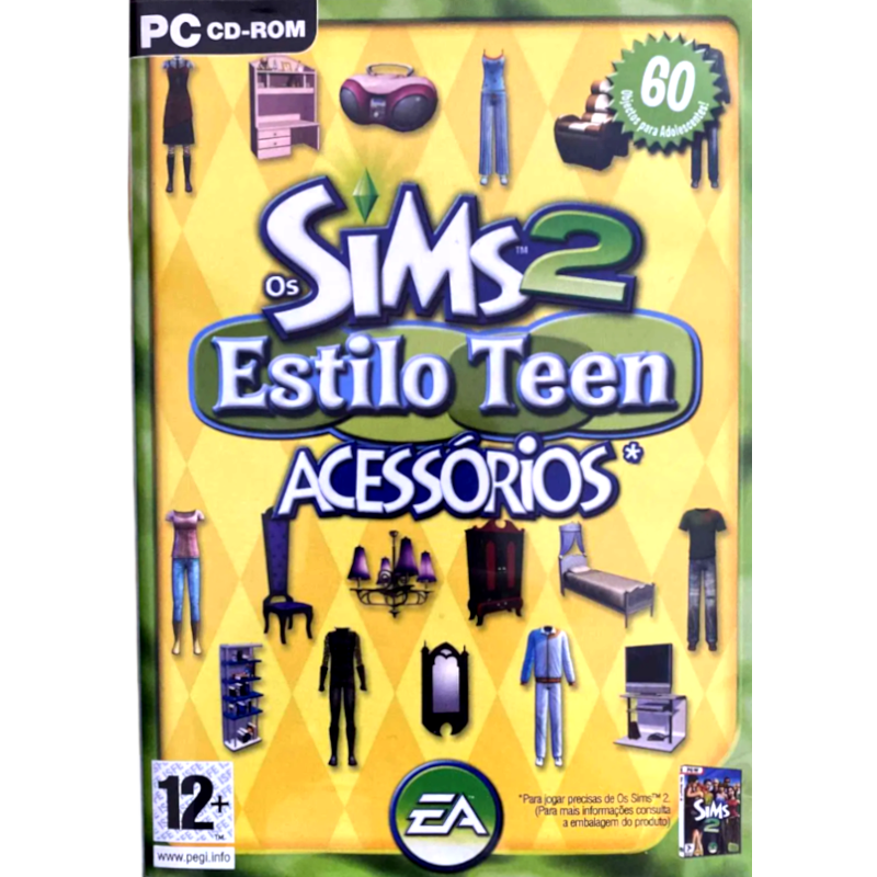 OS SIMS 2 ESTILO TEEN ACESSÓRIOS PC (SEMI-NOVO)