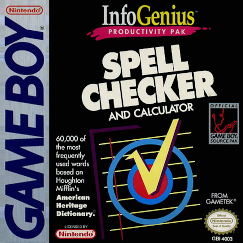 INFOGENIUS PRODUCTIVITY PAK SPELL CHECKER AND CALCULATOR GB
