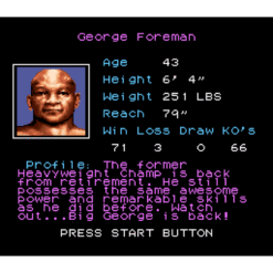 GEORGE FOREMANS KO BOXING SN IG3